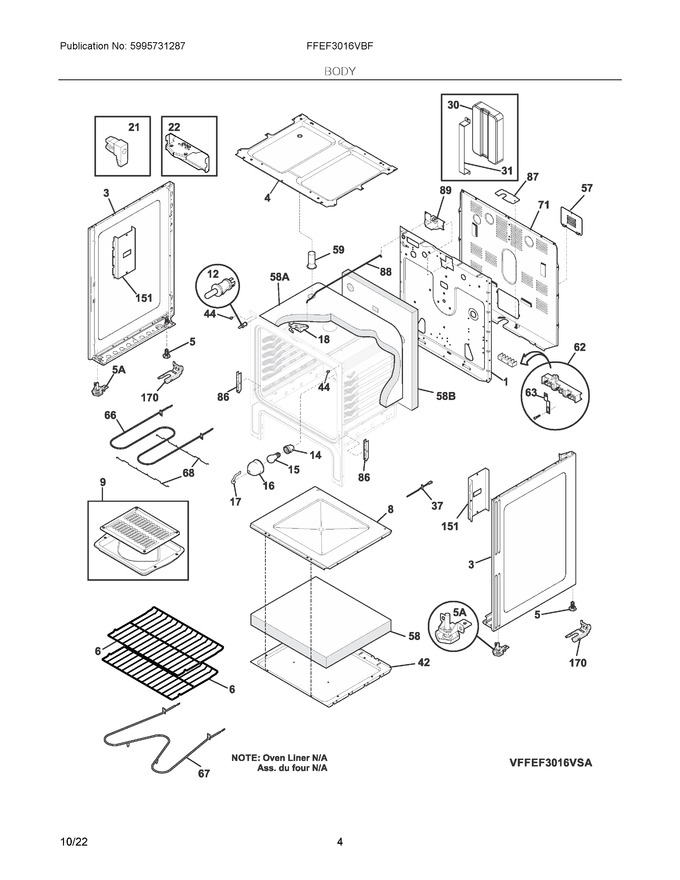 Diagram for FFEF3016VBF