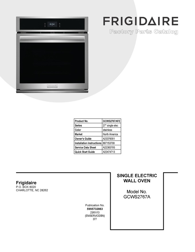 Diagram for GCWS2767AFE