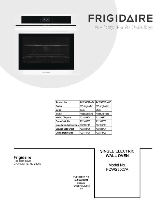 Diagram for FCWS3027AWC