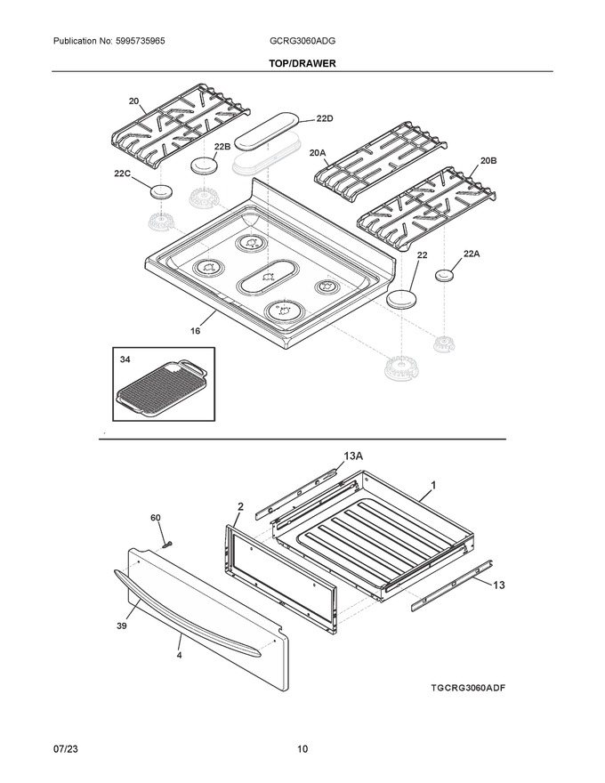 Diagram for GCRG3060ADG