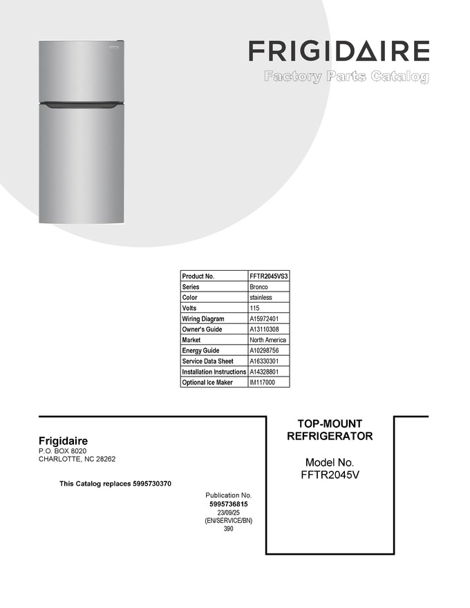 Diagram for FFTR2045VS3