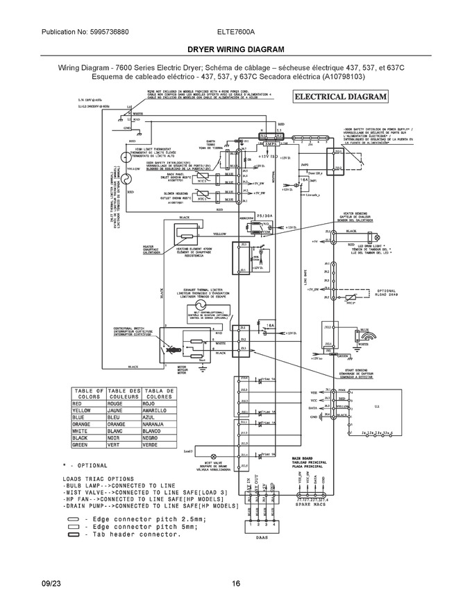 Diagram for ELTE7600AW0