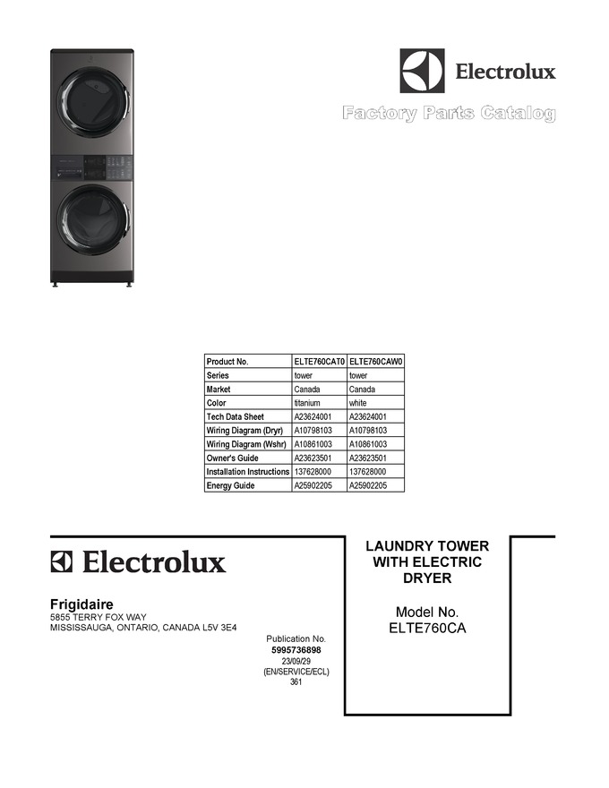 Diagram for ELTE760CAT0