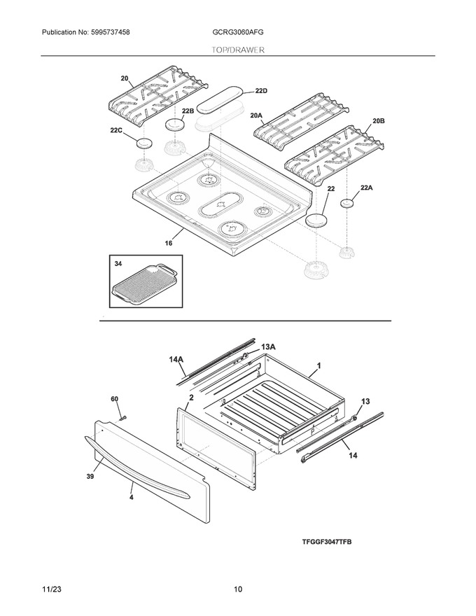 Diagram for GCRG3060AFG