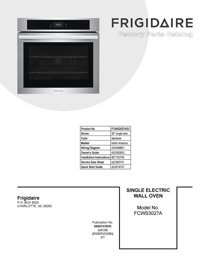 Diagram for FCWS3027ASC