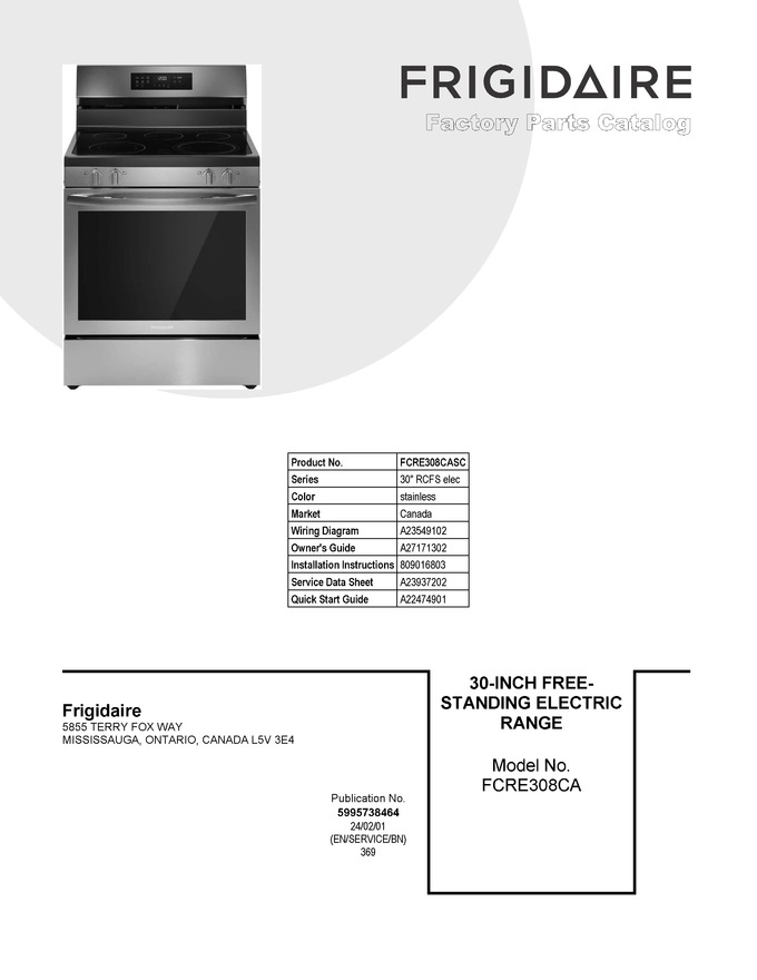 Diagram for FCRE308CASC