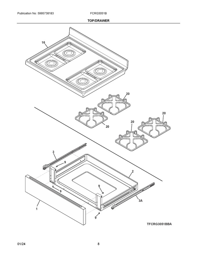 Diagram for FCRG3051BWA