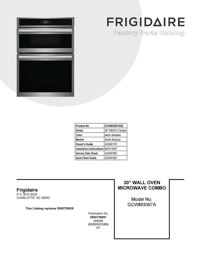 Diagram for GCWM3067ADE