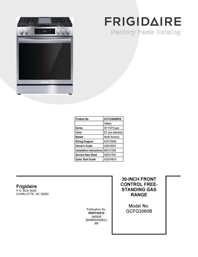 Diagram for GCFG3060BFB