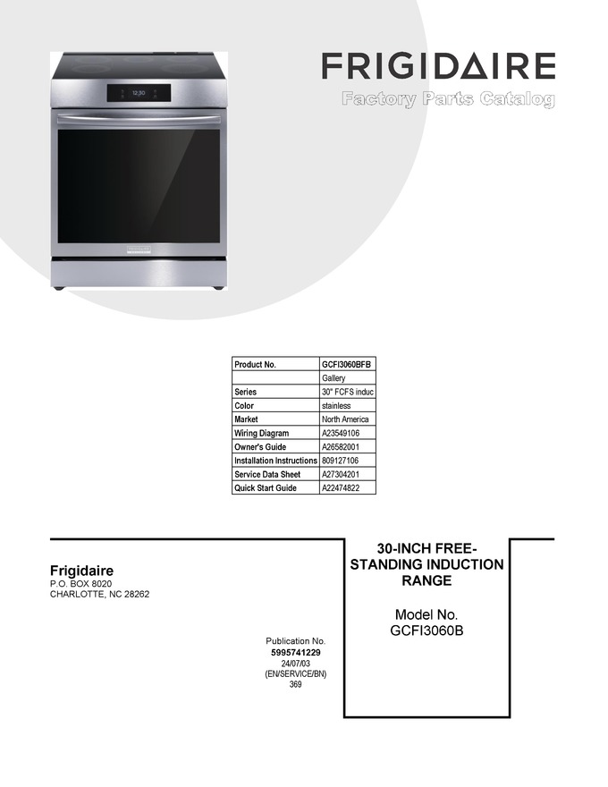 Diagram for GCFI3060BFB