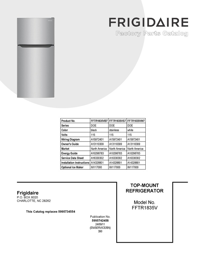 Diagram for FFTR1835VS7