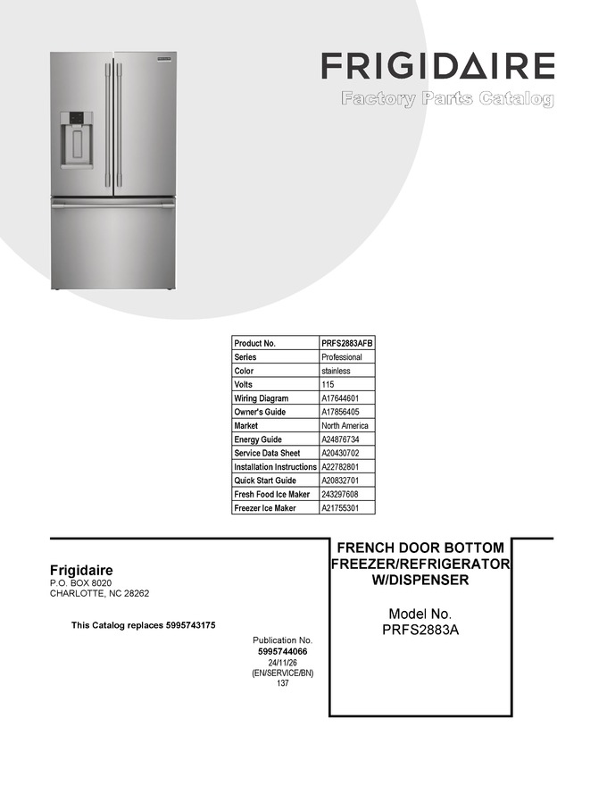 Diagram for PRFS2883AFB