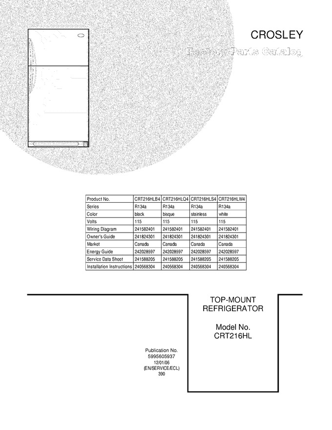 Diagram for CRT216HLW4