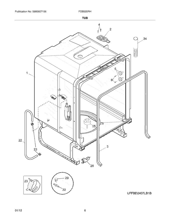 Diagram for FDB520RHB3B