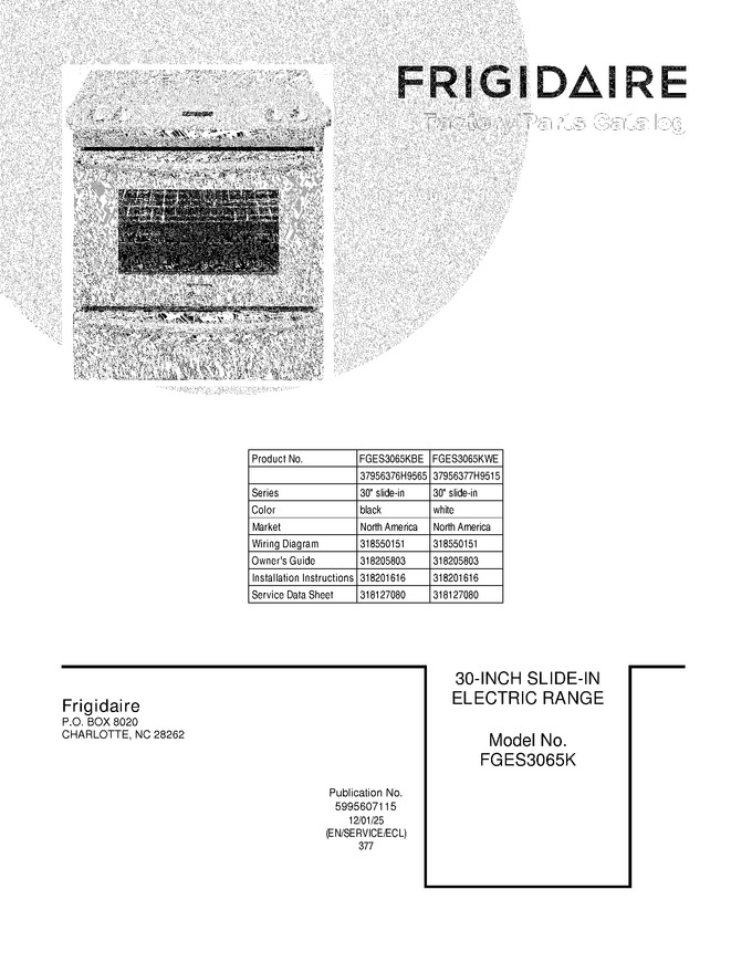 Diagram for FGES3065KWE