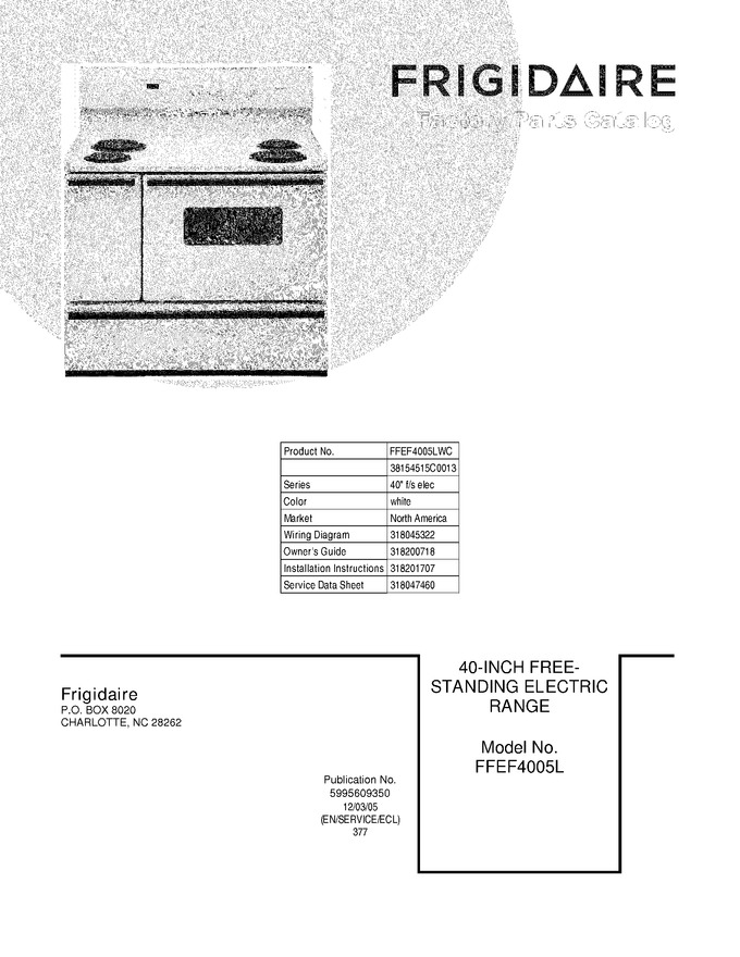 Diagram for FFEF4005LWC