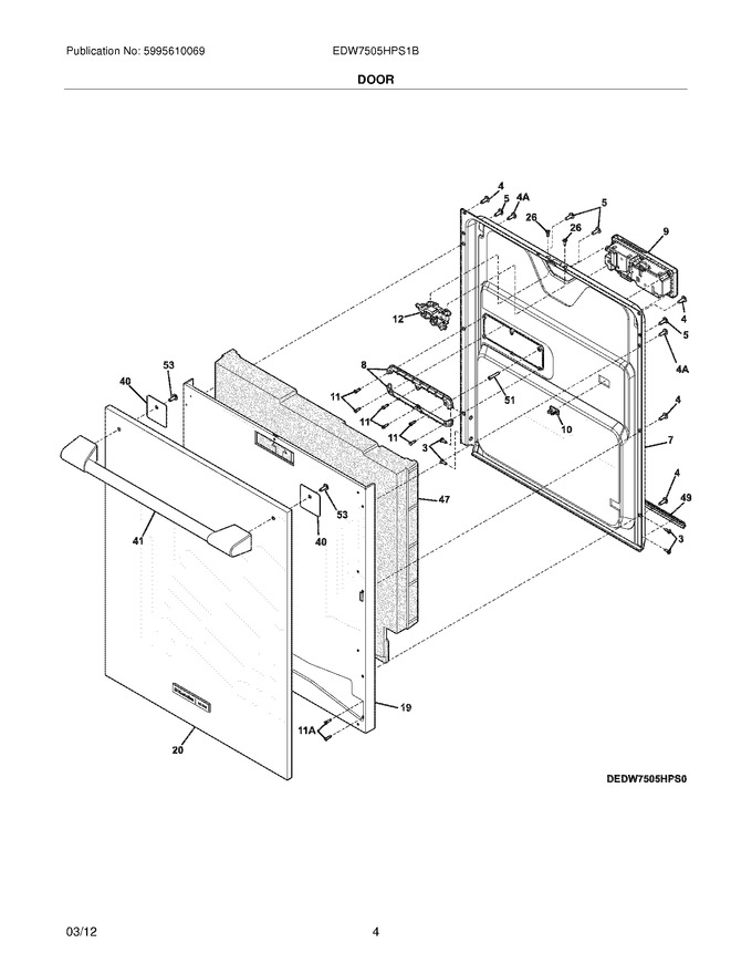 Diagram for EDW7505HPS1B