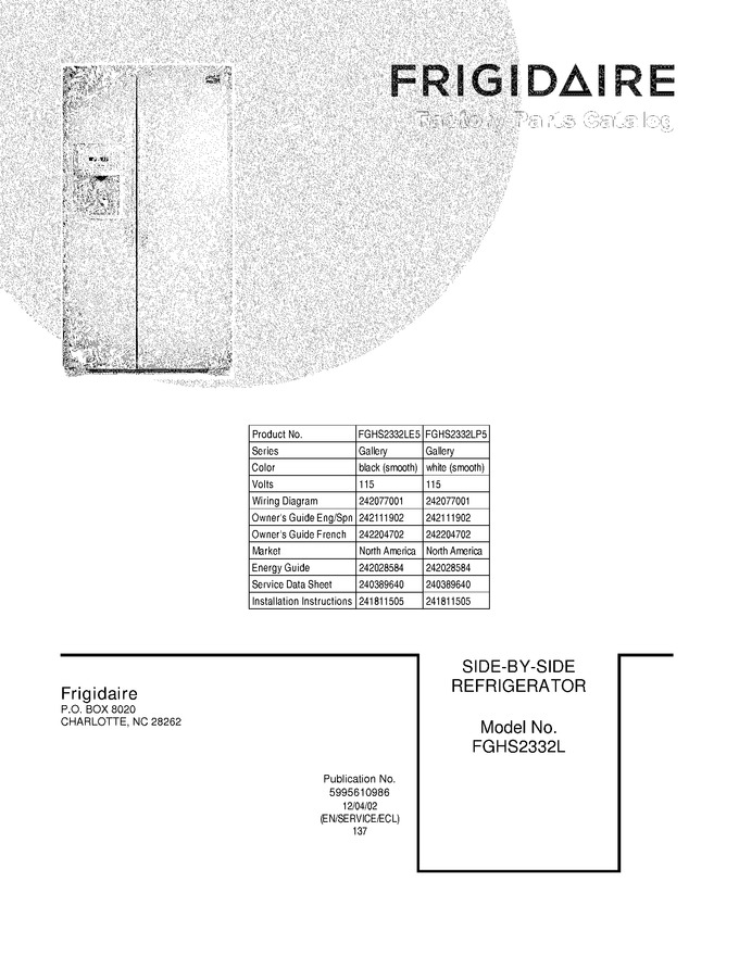 Diagram for FGHS2332LE5