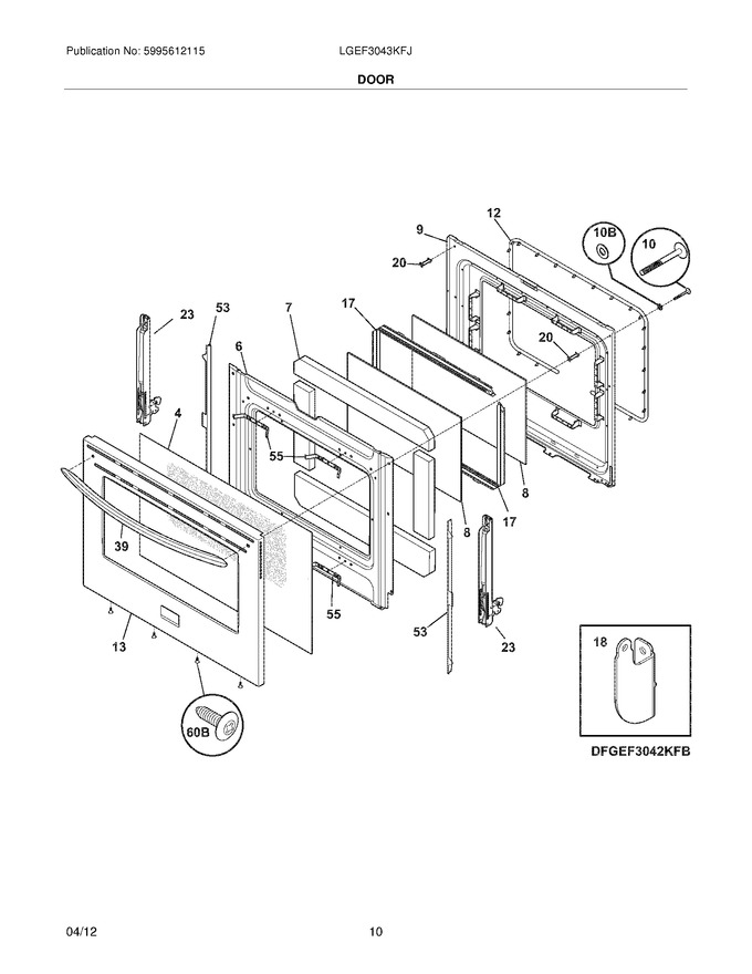 Diagram for LGEF3043KFJ