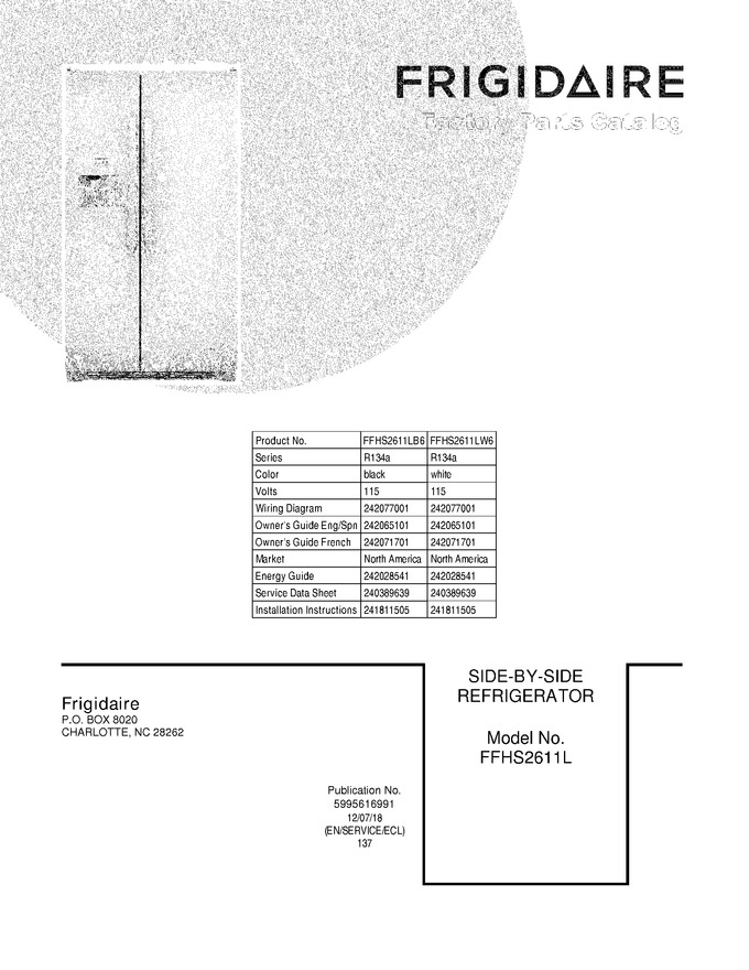 Diagram for FFHS2611LW6