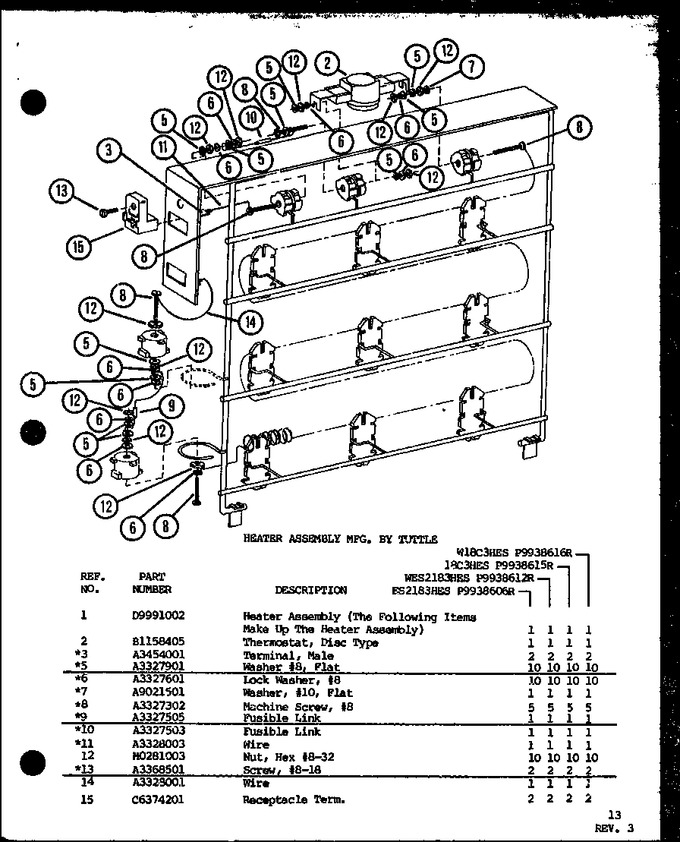 Diagram for 18C3HES (BOM: P9938615R)