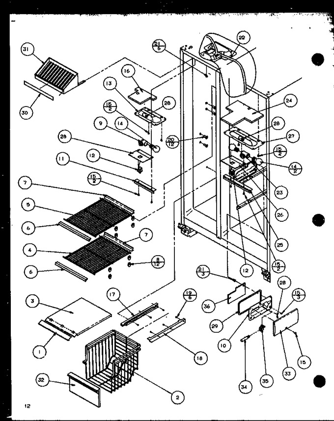 Diagram for 36048 (BOM: P1122102W L)