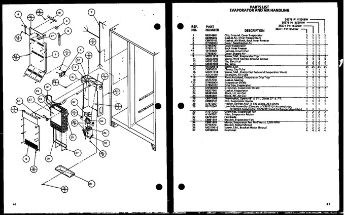 Diagram for 36571 (BOM: P1115505W)