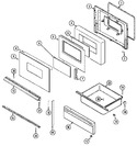 Diagram for 04 - Door/drawer (ser. Pre. 11)