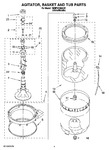 Diagram for 03 - Agitator, Basket And Tub Parts