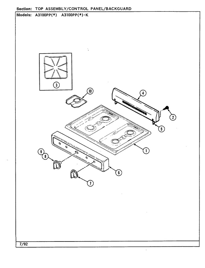 Diagram for A3100PPW-K