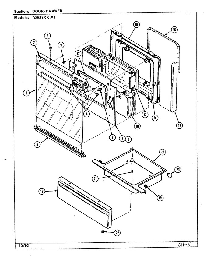 Diagram for A3637XRW