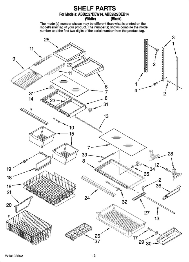 Diagram for ABB2527DEW14