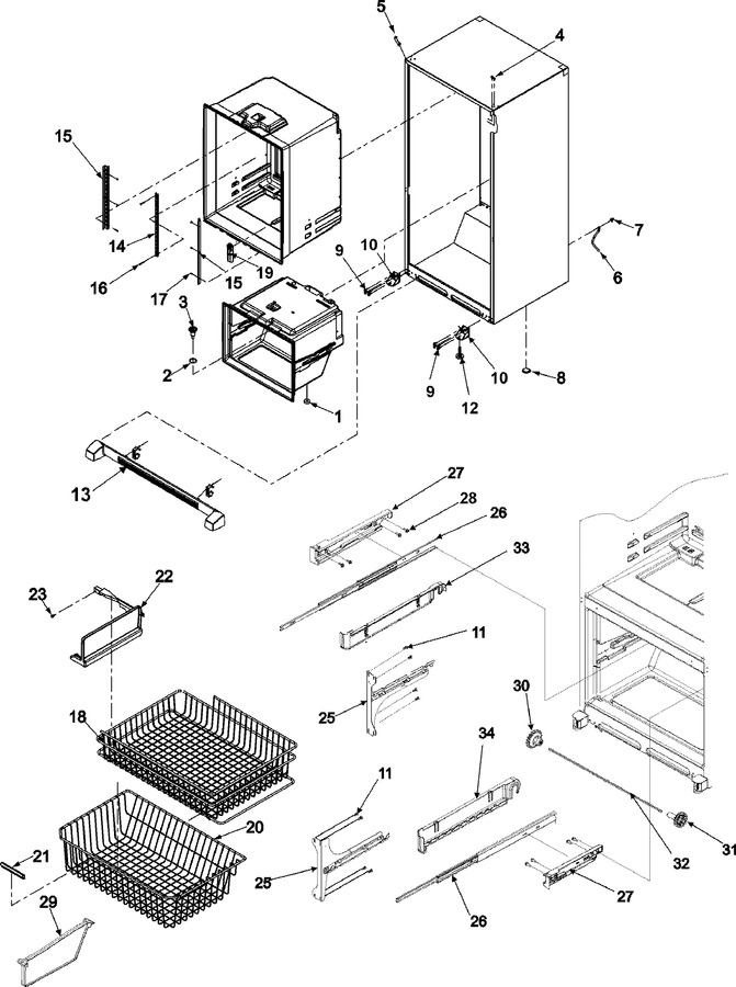 Diagram for ABD2533DEW (BOM: ABD2533DEx2)