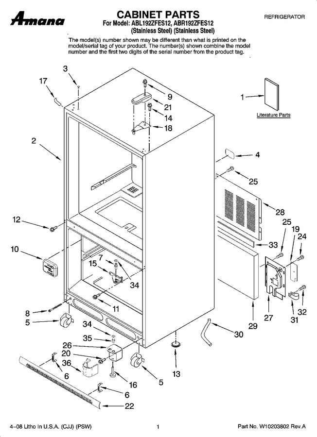 Diagram for ABR192ZFES12