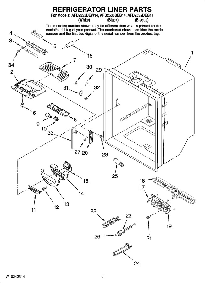 Diagram for AFD2535DEW14