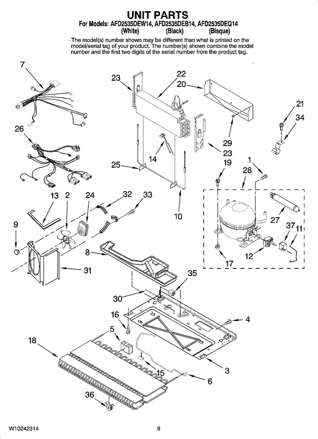 Diagram for AFD2535DEW14