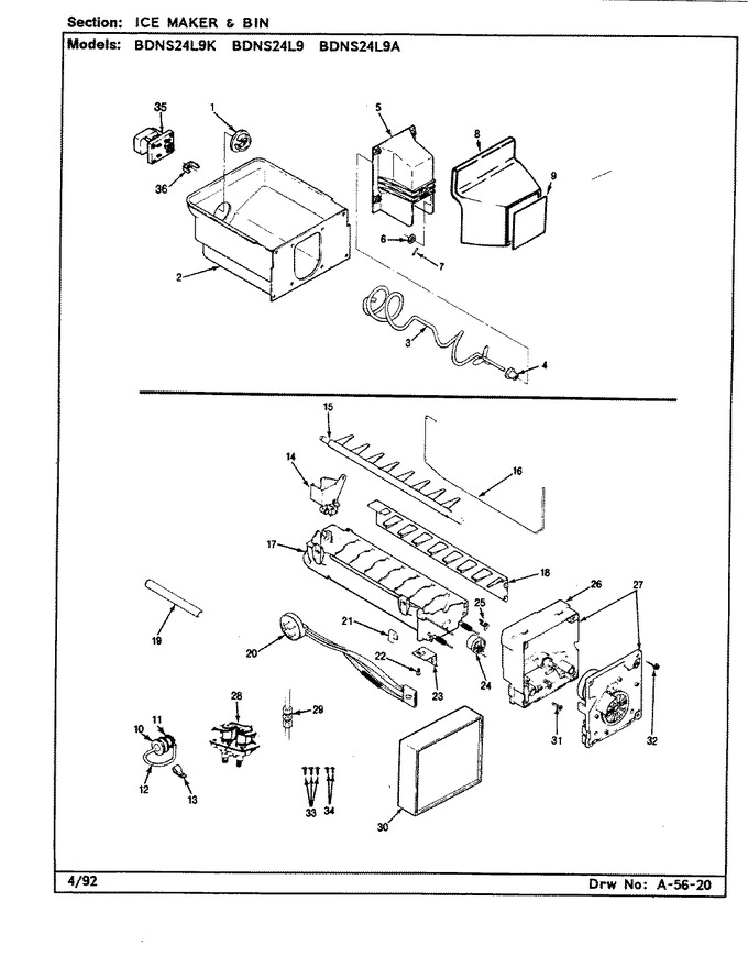 Diagram for BDNS24L9K (BOM: CN92A)