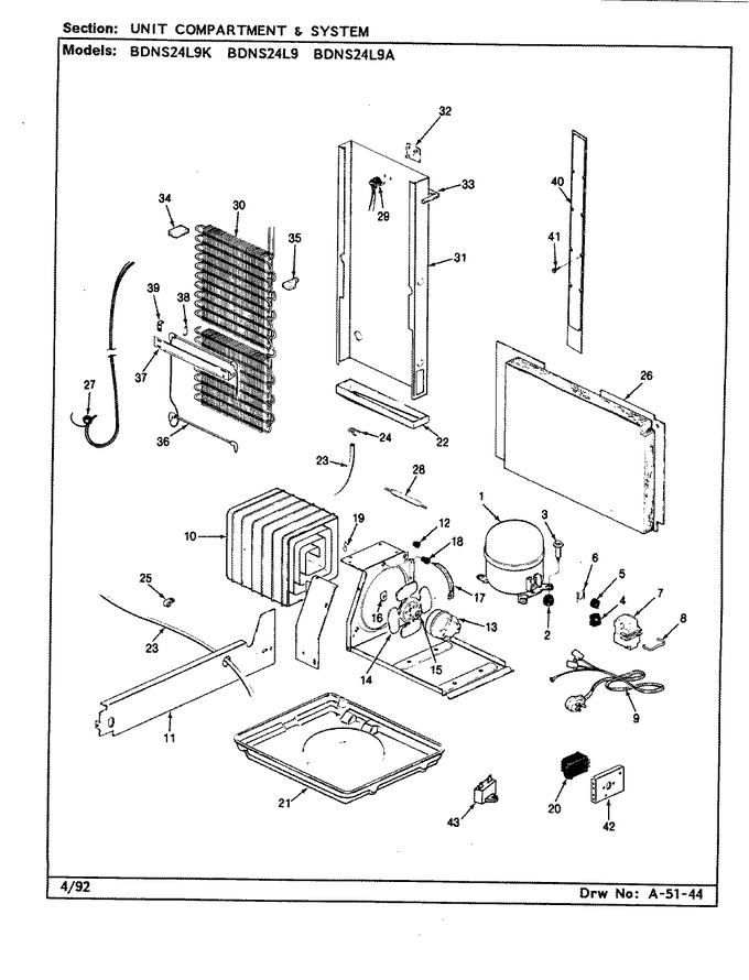 Diagram for BDNS24L9 (BOM: CN91A)