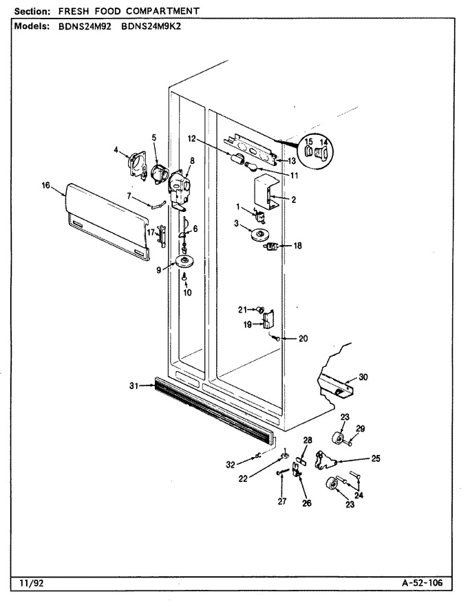 Diagram for BDNS24M9K2 (BOM: CP87A)