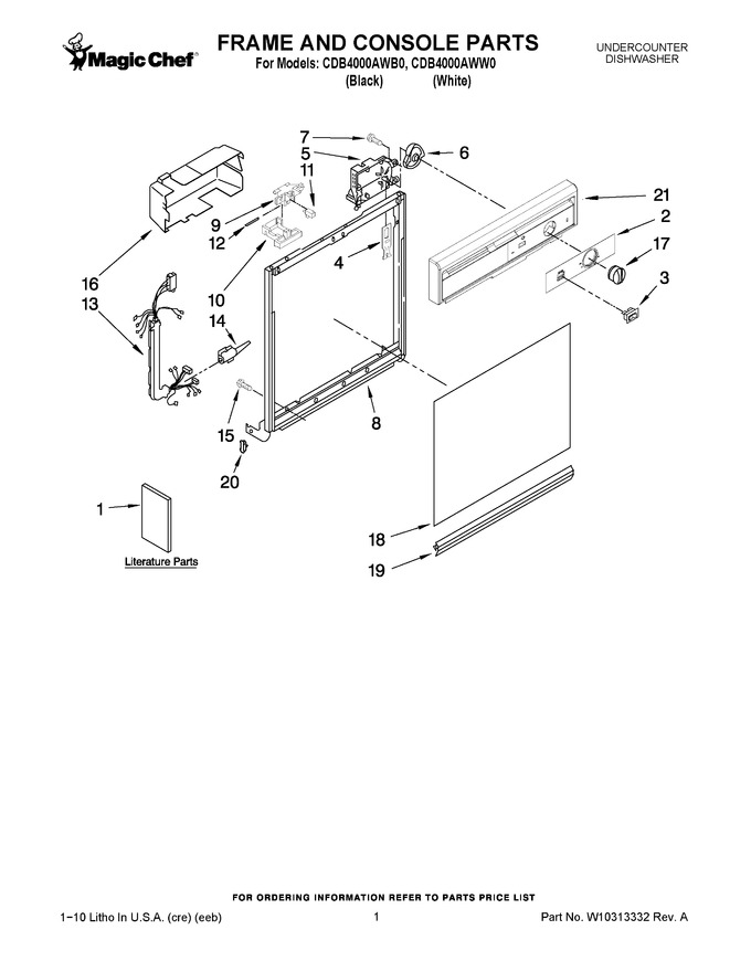 Diagram for CDB4000AWW0