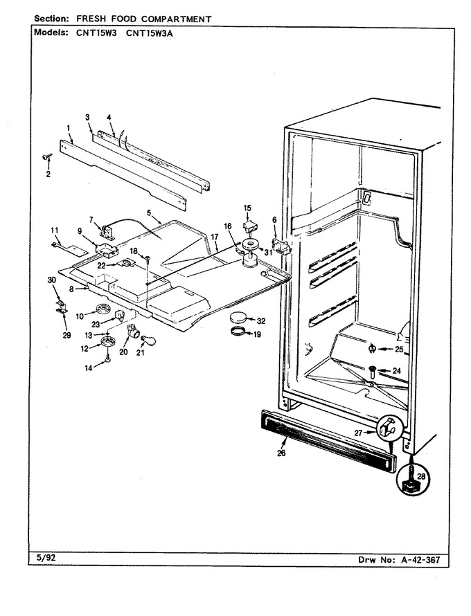 Diagram for CNT15W3A (BOM: CC14A)