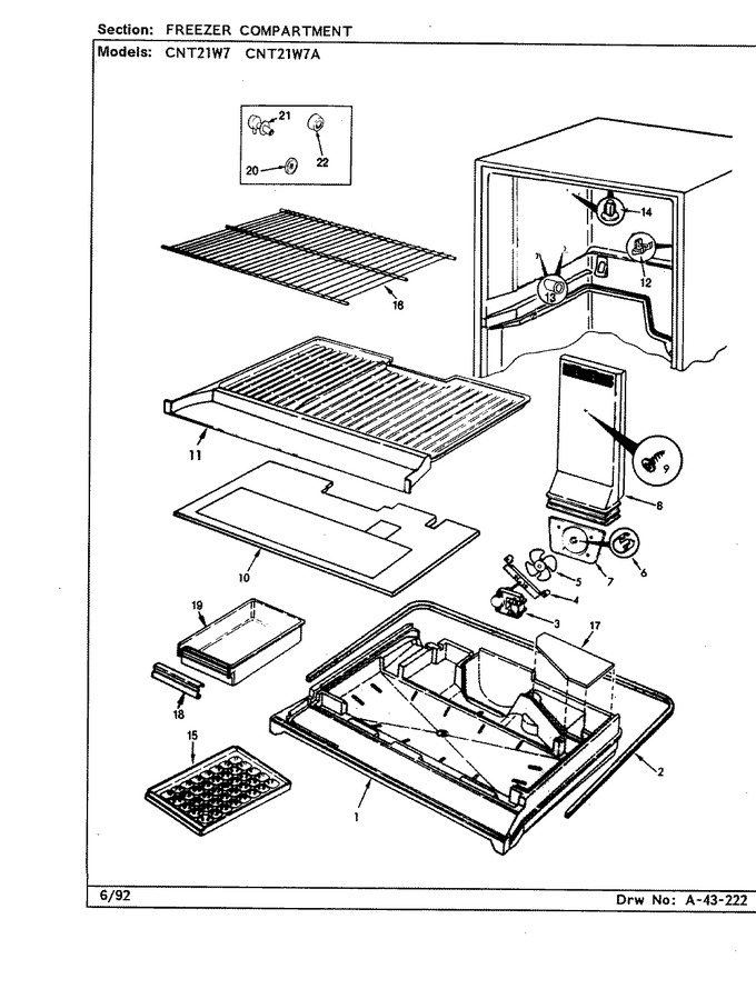 Diagram for CNT21W7 (BOM: CC71A)