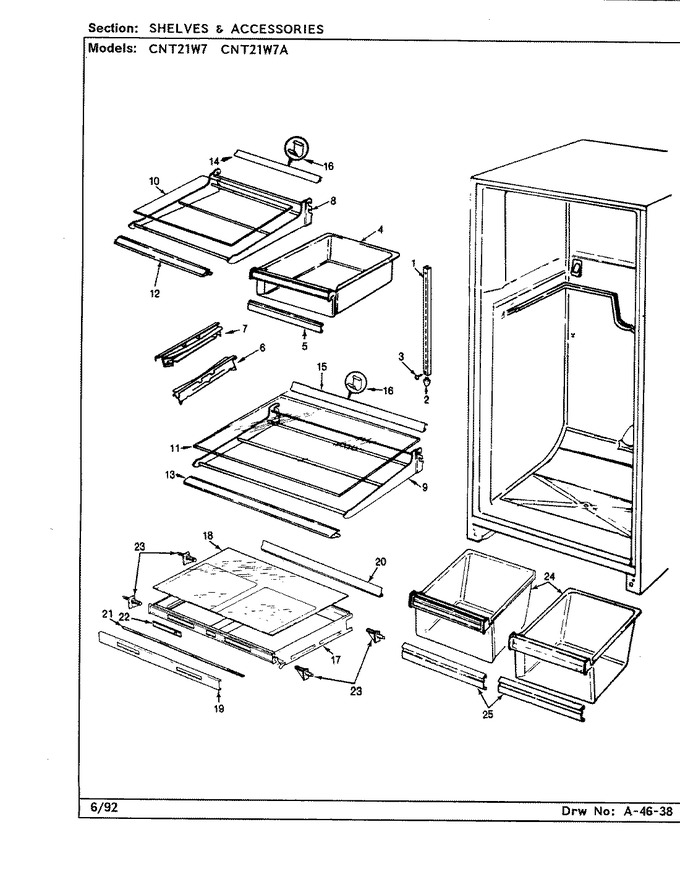 Diagram for CNT21W7 (BOM: CC71A)