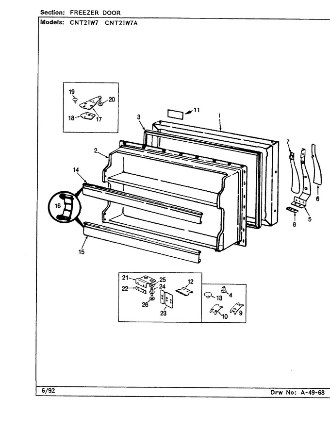 Diagram for CNT21W7A (BOM: CC72A)