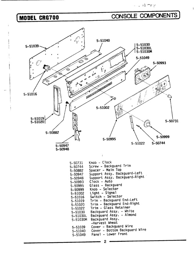 Diagram for CRG700