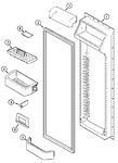 Diagram for 06 - Fresh Food Inner Door (jcb2388arq)