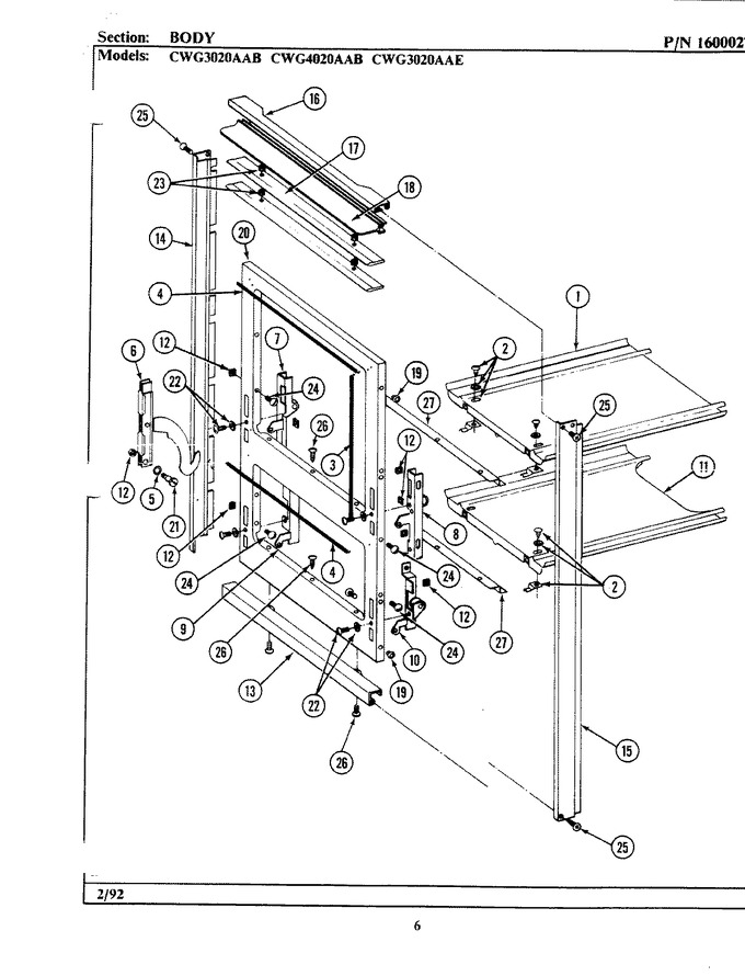 Diagram for CWG3020AAB