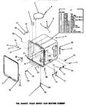 Diagram for 16 - Tub, Gasket, Float Switch & Heating Elem