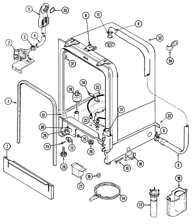 Diagram for DDW361RAC (BOM: PDDW361RAC0)