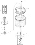 Diagram for 01 - Agitator, Drive Bell, Washtub And Hub